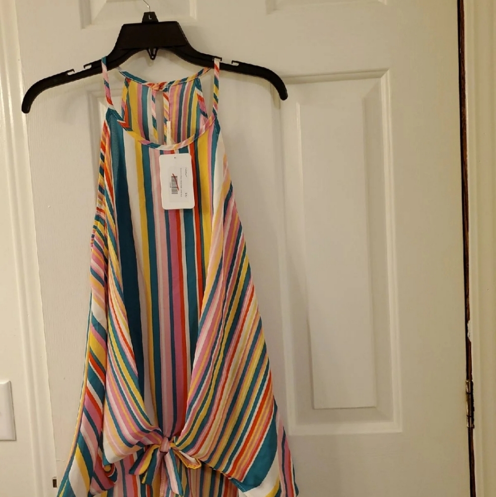 NWT Multi striped tank  lg